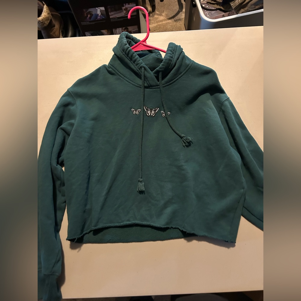 Hollister Teal Hoodie with Embroidered Logo